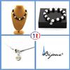 A Bijoux Pietre E Minerali. Set Gioielli Bracciale Collana Perle Agata Nera + Pietra