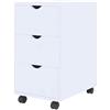 vidaXL Cassettiera 33x45x60 cm Bianca