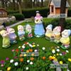 FratelliVagnoni Biancaneve e sette 7 Nani grandi cm 30 55 per esterno da giardino cemento marmo