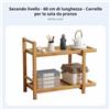 Carrellino Stretto a tre Ripiani Multistrato Carrello Multiuso Salvaspazio