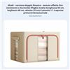 Contenitore in Tessuto Pieghevole Grande Capacità Organizer per Armadio