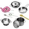 12 Pezzi / Set Set di Pentole per Bambini Set Da Cucina Ragazzi Ragazze