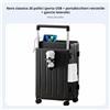 Trolley da Cabina Multifunozione Grande Capacità Valigia Rigida con 4 Ruote