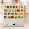 Puzzle con alfabeto in legno Lavagna per puzzle educativi precoci con ancoraggi