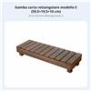 Alzata in Legno per Vasi Robusto e Resistente Pedana in Legno a Doghe per Patio