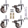 GEOCANG Set di 4 ruote girevoli da 38 mm per mobili filettatura M8x20 mm con
