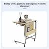 Tavolino a C con Ruote Multiuso Comodino Multifunozionale per Soggiorno