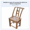 Sedia Rustica Cinese Struttura Stabile Sgabello con Schienale Angoli