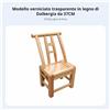 Sedia Rustica Cinese Struttura Stabile Sgabello con Schienale Angoli