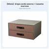 Cassettiera da Tavolo in Tessuto Design Giapponese Scatola con Cassetti