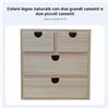 Mini Cassettiera Tre Cassetti Con Serratura Porta Trucchi Multiuso per Studenti