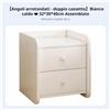 Comodino Stretto con Cassetto e Ripiano Savaspazio Mobloetto Stretto Multiuso