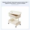 Comodino su Ruote Design Salvaspazio Tavolino Multifunzionale per Studio,