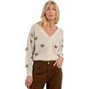 Molly Bracken Cardigan Donna Manica Lunga Bottoni Lurex MOLLY BRACKEN LA1775DN