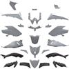 one by Camamoto kit set carene complete plastiche per Yamaha T-Max 530 anno 2012-2013-2014 materiale in abs 25 pezzi colore nardo grey