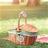 Cestino Da Picnic in Vimini, Contenitore in Vimini, Cesto con Fodera Lavabile,
