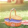 Cestino Da Picnic in Vimini, Contenitore in Vimini, Cesto con Fodera Lavabile,