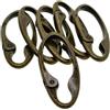 6 pezzi vintage bronzo moschettone ovale a molla con moschettone clip
