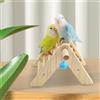 Stand per pappagallo in legno con pesce persico 4,1x8x6,1 pollici