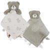 NOUKIE'S - Doudou reversibile Giorno e Notte - Orso Verde Orso - Materiale Veloudoux e garza di cotone biologico - Doppio peluche risveglio/sonno - Ideale per lenire e accompagnare il bambino