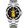 Stilecorse Orologio da polso in Acciaio per amanti Renault Sport Heritage Stripe Clio RS