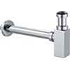 Schläfer Sifone Scarico Quadrato 1 1/4 in Ottone Cromo Lavabo Bagno Design