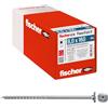 Fischer Viti per Legno e Costruzioni PowerFast FPF II STP 8,0x160, Filettatura Parziale, Testa Svasata Flangiata per Installazione a Scomparsa o a Filo Superficie, Impronta Torx, 50 Pz, 566359