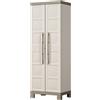 Keter Armadio Alto Excellence 4 Ripiani Regolabili Beige/Tortora 65x45x182 H Cm