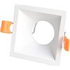 Wonderlamp W-E000127 - Faretto da Incasso Confort Quadrato Bianco. Portalampada GU10 incluso.