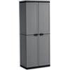 Keter Armadio Jolly Portascope 3 Ripiani Regolabili Grigio/Nero 68x39x166H cm