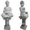 FratelliVagnoni Statua del Buddha e colonna cm155 budda buddah in cemento marmo pietra giardino