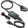 KUYIA Convertitore da scart a HDMI con cavo scart e cavo scart adattatore scart