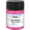 KREUL 8114 - Vernice per seta Javana in barattolo da 50 ml, rosa, vernice a base d'acqua altamente pigmentata e brillante, dal carattere liquido e scorrevole, penetra in profondità nelle fibre