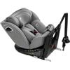 Nurse Scala Silla de Coche i-Size 40-150 cm, Giratoria 360º, ISOFIX con Top Tether, A Contramarcha y A Favor de la Marcha, Protección Lateral, Gris