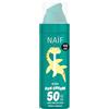 Naïf - Lozione solare per bambini - SPF 50 - Dai 3 anni - Protezione UVA e UVB - Resistente all'acqua - Dermatologicamente testato - Senza microplastiche - Profumato - 100 ml