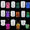 Zayookey 9 Pezzi Stampi per Resina Portachiavi Stampi in Silicone 3D Orso K