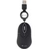 SIN BLACK - Mouse Ottico 1000Dpi Con Cavo Retrattile USB, Mouse per Computer O L
