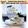 Reebok Pump Omni Zone 2 bianco oro metallizzato 100255529 taglia uomo