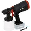 Ribimex - PRBAT20/PPSB - Pistola di Pittura HVLP - 20V - RBAT20 (Senza batteria e caricatore), Rosso E Nero