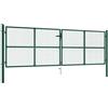 vidaXL Cancello da Giardino a Rete in Acciaio 390x125 cm Verde