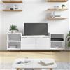 vidaXL Mobile Porta TV Bianco Lucido 160x35x55 cm in Legno Multistrato