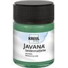 KREUL 8112 - Vernice per seta Javana in barattolo da 50 ml, verde scuro, vernice a base d'acqua altamente pigmentata, con carattere fluido, penetra in profondità nelle fibre