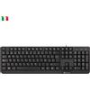 NGS Tastiera FunkyV3 QWERTY USB Grigio Standard Italiano