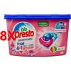 BIOPRESTO 8 X Bio Presto Power Caps Detersivo Bucato Lavatrice In Capsule - Per Capi Colo