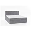 Atlantic Home Collection Letto da boxe ALVA con materasso a molle e topper, grigio, 180 x 200 cm