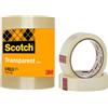 Scotch Nastro Adesivo Trasparente 6 Rotoli (25 mm x 66 m) Nastro Multiuso Forte