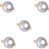 Wonderlamp W-E000132 - Pack 5 pezzi, Faretto da Incasso Confort Tondo Nero. Portalampada GU10 incluso.