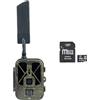 PNI Telecamera da caccia WLAN 550C Internet 4G LTE, accesso live tramite l'applicazione Tuya, telecamera per animali selvatici con sensore di movimento, visione notturna, APP, scheda SD integrata da