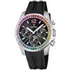 FESTINA Orologio Donna Boyfriend F20610/3 Rainbow Crono Bracciale Gomma Nero