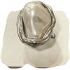 N/A Anello regolabile con maxi perla barocca effetto scultura - Colore argento